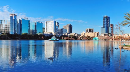 Downtown Orlando around Lake Eola