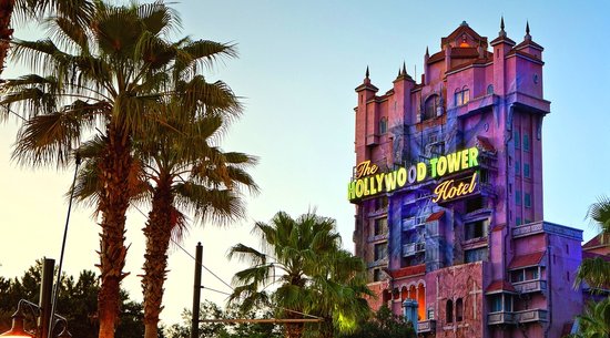 Twilight Zone Tower of Terror at sunset